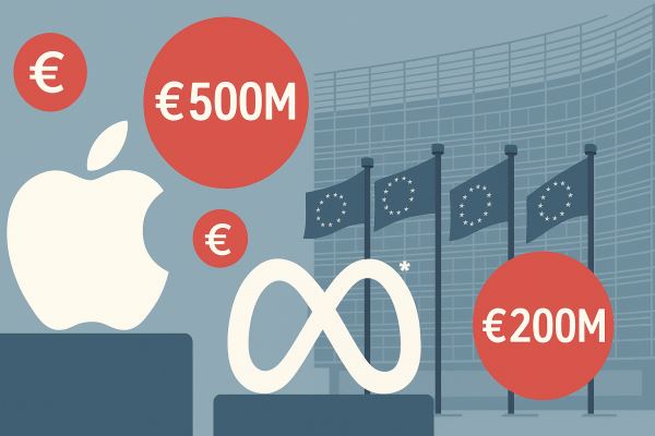 Еврокомиссия оштрафовала Apple на €500 млн и Meta*на €200 млн