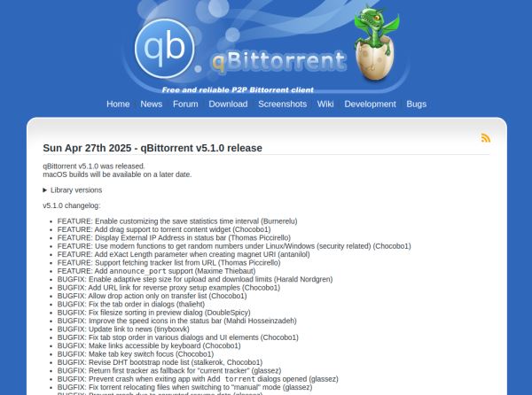 Релиз qBittorrent 5.1