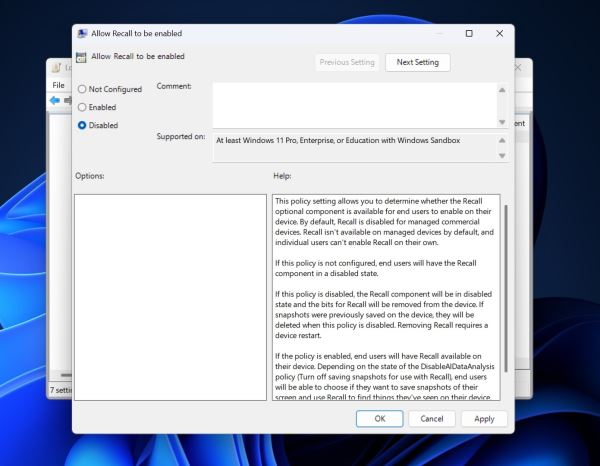 Инструкция: как отключить Recall в Windows 11